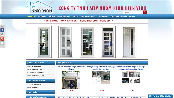 Nhôm Xingfa Bình Dương tại Hiền Vinh