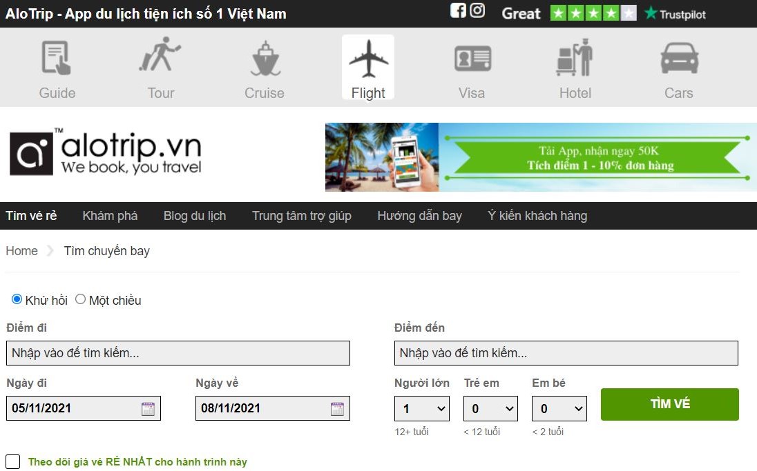 Mua vé máy bay hãng Vietnam Airlines 