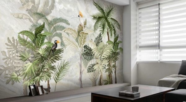 Mẫu giấy dán tường vườn nhiệt đới