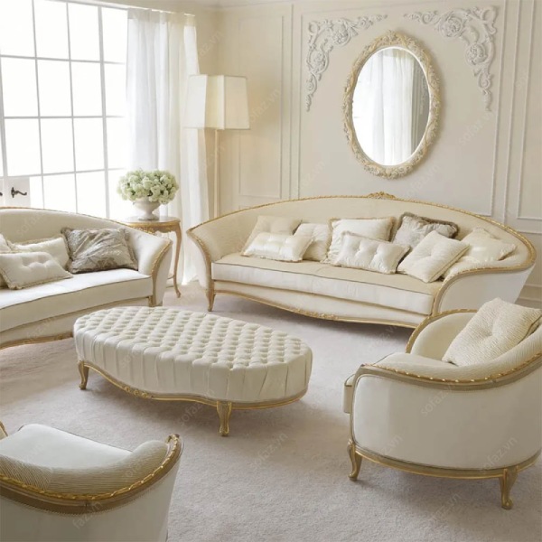 Ghế sofa cổ điển thường có thiết kế đẹp mắt và đường nét tinh tế