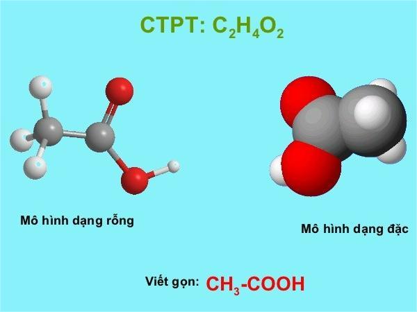 Cấu tạo phân tử axit axetic