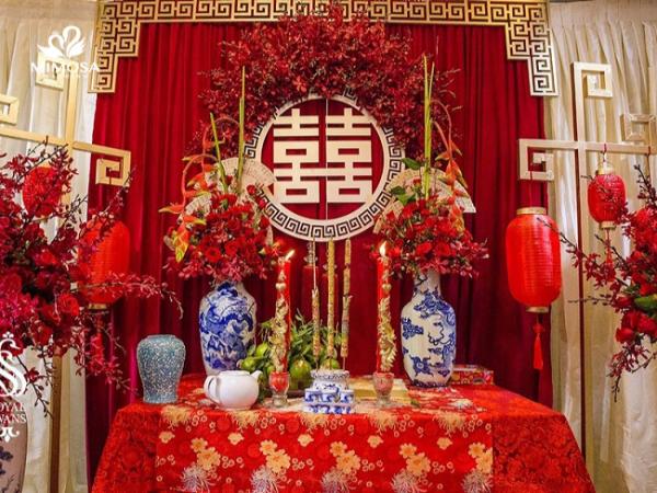 Những chữ thư pháp Trung Hoa thường dùng trong trang trí tiệc cưới