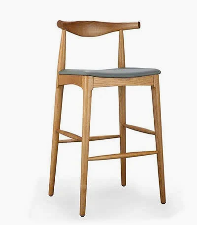 Ghế bar gỗ có tựa lưng